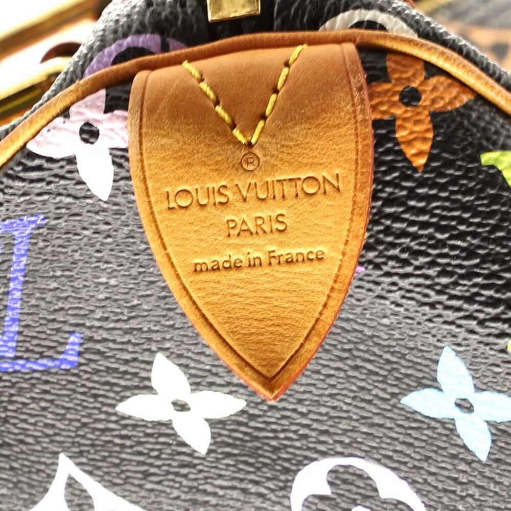 Louis Vuitton Speedy Handbag Monogram Multicolor 30 Black, Multicolor - Picture 9 of 10